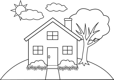 house coloring page printable  coloring page coloring home
