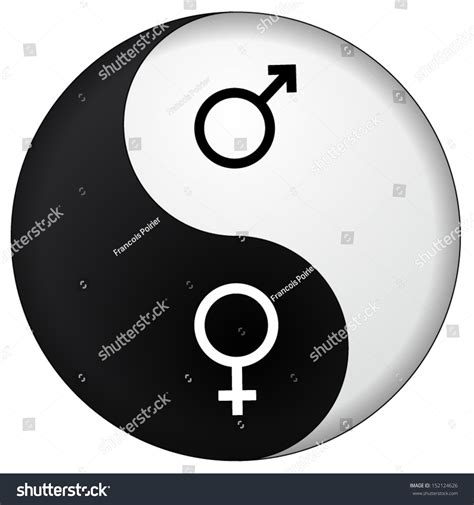 Yin Yang Male Female Stock Vector 152124626 Shutterstock