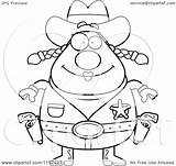 Cowgirl Sheriff Cartoon Coloring Chubby Female Clipart Pages Thoman Cory Outlined Vector Baby Einstein 2021 sketch template