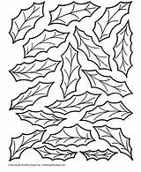 Holly Christmas Leaves Coloring Pages Activity Cut Leaf Printable Drawing Sheet Wreath Outs Cliparts Colouring Color Sheets Holiday Print Good sketch template