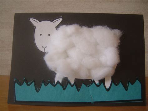 easy spring lamb sheep card craft  kids preschool education  kids
