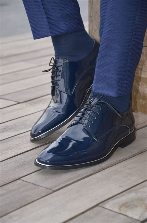 buy navy blue leather oxford  gentwithcom   shipping