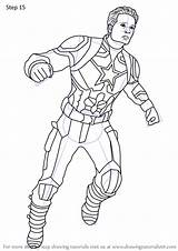 Endgame America Avengers Drawingtutorials101 sketch template
