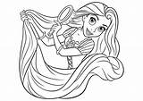 Rapunzel Stampare Enredados Principessa Disegna Lunghi Trecce sketch template
