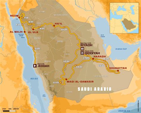 enduro21 2020 dakar rally saudi arabia route details