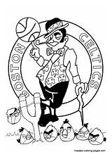 Coloring Pages Celtics Boston Nba sketch template