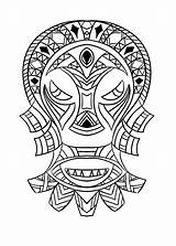 African Coloring Pages Culture Masks Africa Mask Adult Adults Color Kids Colorings Simple Getcolorings Printable Crocodiles Giraffes Print Children Ll sketch template