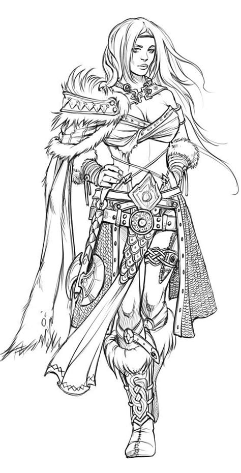warrior coloring page adult