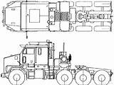 M1070 Oshkosh Het Blueprints Truck Heavy 2006 sketch template