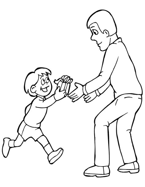 fathers day coloring page boys gift  dad