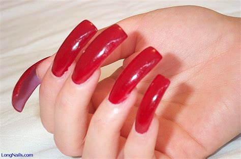 gallery long red nails
