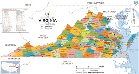 Virginia County Map Virginia Counties Counties In