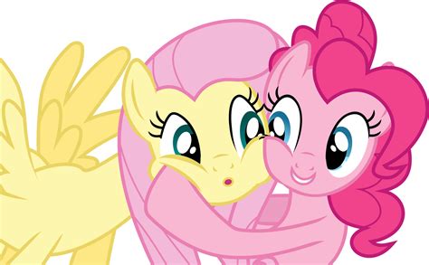 Pinkie Pie And Fluttershy Cheek Hug By Canon Lb On Deviantart