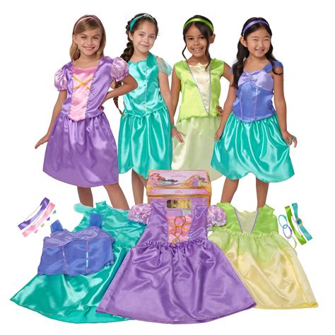 Buy Disney Princess Girls Dress Up Trunk Rapunzel Ariel Tiana