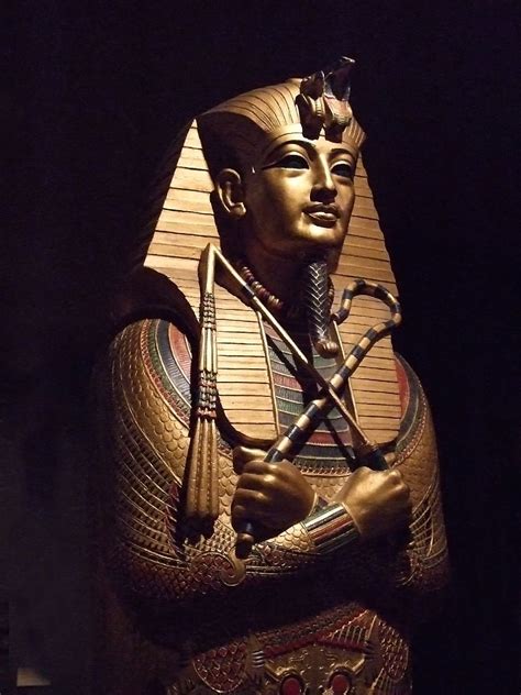 replica of king tutankhamun s mummy case at the rosicrucian egyptian