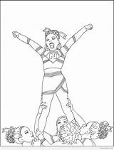 Coloring Cheerleading Pages Cheerleader Cheer Pom Print Football Sheets Drawing Cheerleaders Color Bratz Poms Barbie Printable Megaphone Player Book Team sketch template