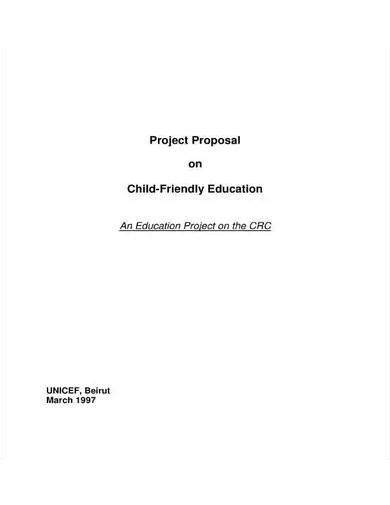 education project proposal samples  ms word pages google