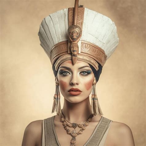 Premium Ai Image Portrait Of A Beautiful Egyptian Woman With Golden
