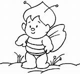 Bee Little Coloring Coloringcrew sketch template