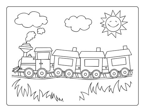 train coloring pages  kids etsy
