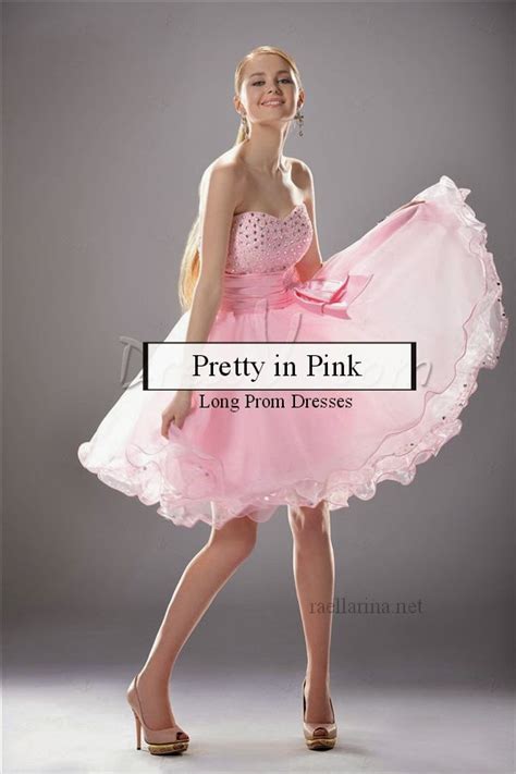 Pretty In Pink Long Homecoming Dresses Raellarina