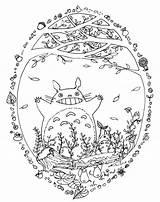 Totoro Ghibli Neighbor Colouring Getdrawings Ausmalbilder Ausmalen Coloringpagesfortoddlers Buch Grown Ups sketch template
