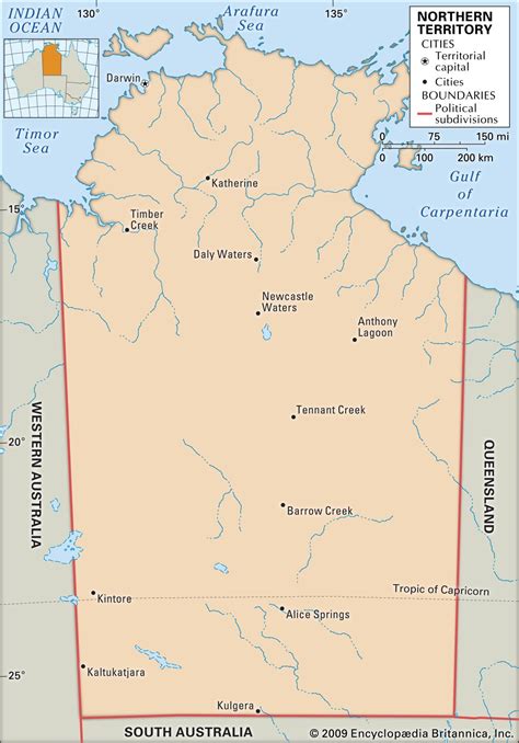 northern territory history map flag population capital facts