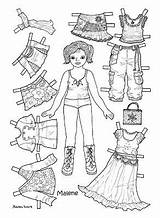 Paper Doll Malene Til Colour Dolls Karenspaperdolls Karen Mit Påklædningsdukke Farvelægge Coloring Pages Anziehsachen sketch template