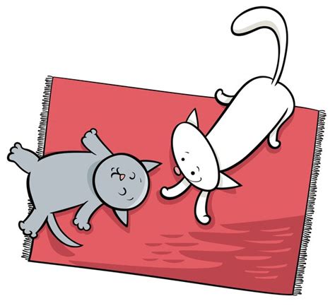 premium vector cute playing cats cartoon illustration