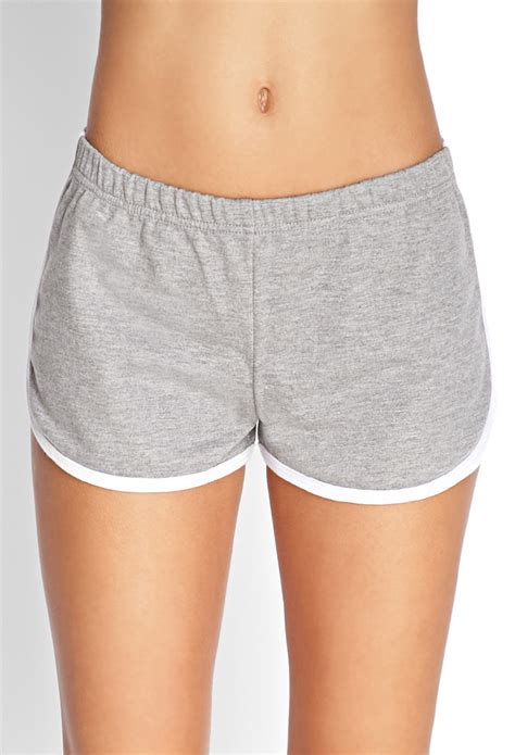 lyst forever 21 sporty dolphin shorts in gray