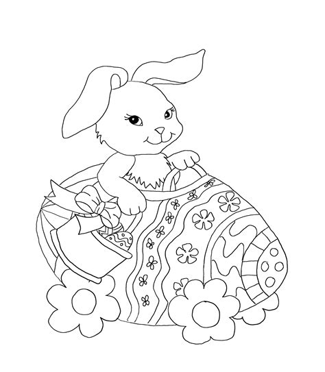 coloring pages easter bunny    svg file