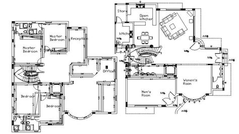floor plan design  autocad file cadbull