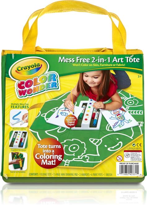 crayola color  mess     art tote amazoncouk toys games