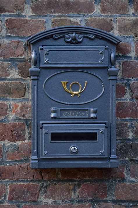 images wood blue door mailbox letter box letter boxes post horn post box