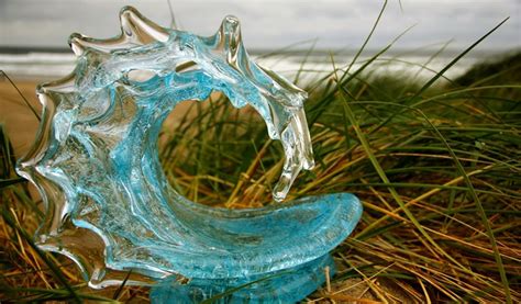 Champagne Wave Sculptures Wave Sculpture Glass Art