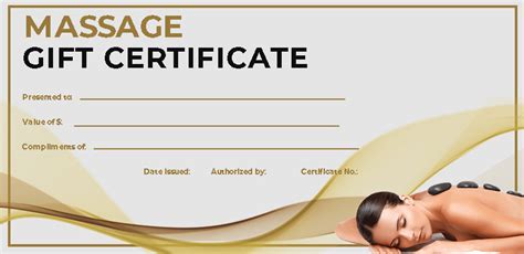 massage gift certificate  psd template shop fresh