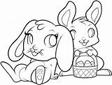 Coloring Pages Rabbit Easter Bunnies Color Getdrawings sketch template