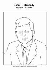 Kennedy John Coloring Pages Template Colouring sketch template
