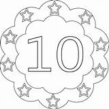 Coloring Pages Number Printable Birthday Happy Print 10th Freecoloring Kids sketch template