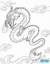 Dragon Chinese Coloring Pages Print Hellokids Color Online sketch template