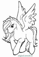 Pegacorn Pegasus sketch template