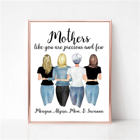 personalized mother and daughter print mothers day t