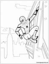 Spider Man Pages Homecoming Coloring Color Print Online Kids Superhero sketch template