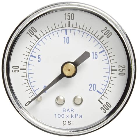 quality  npt air pressure gauge   psi  rear center mount