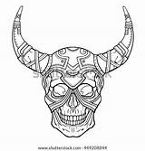 Horns Horned sketch template
