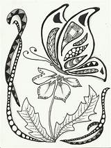 Zentangle Inspired Colouring Tiffany Tangles sketch template