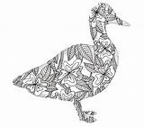 Duck Patos Patchwork Zentangle Cross sketch template