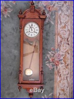 antique waterbury   large wood case wall clock collection antique