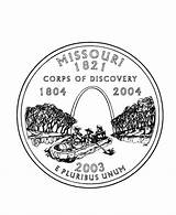 Missouri Quarter State Coloring Pages Usa States Quarters Symbols Printables Back Choose Board Go sketch template