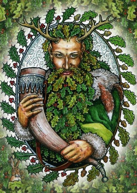 goddess   green man yule catalogue lord  green yule pack   cards green man